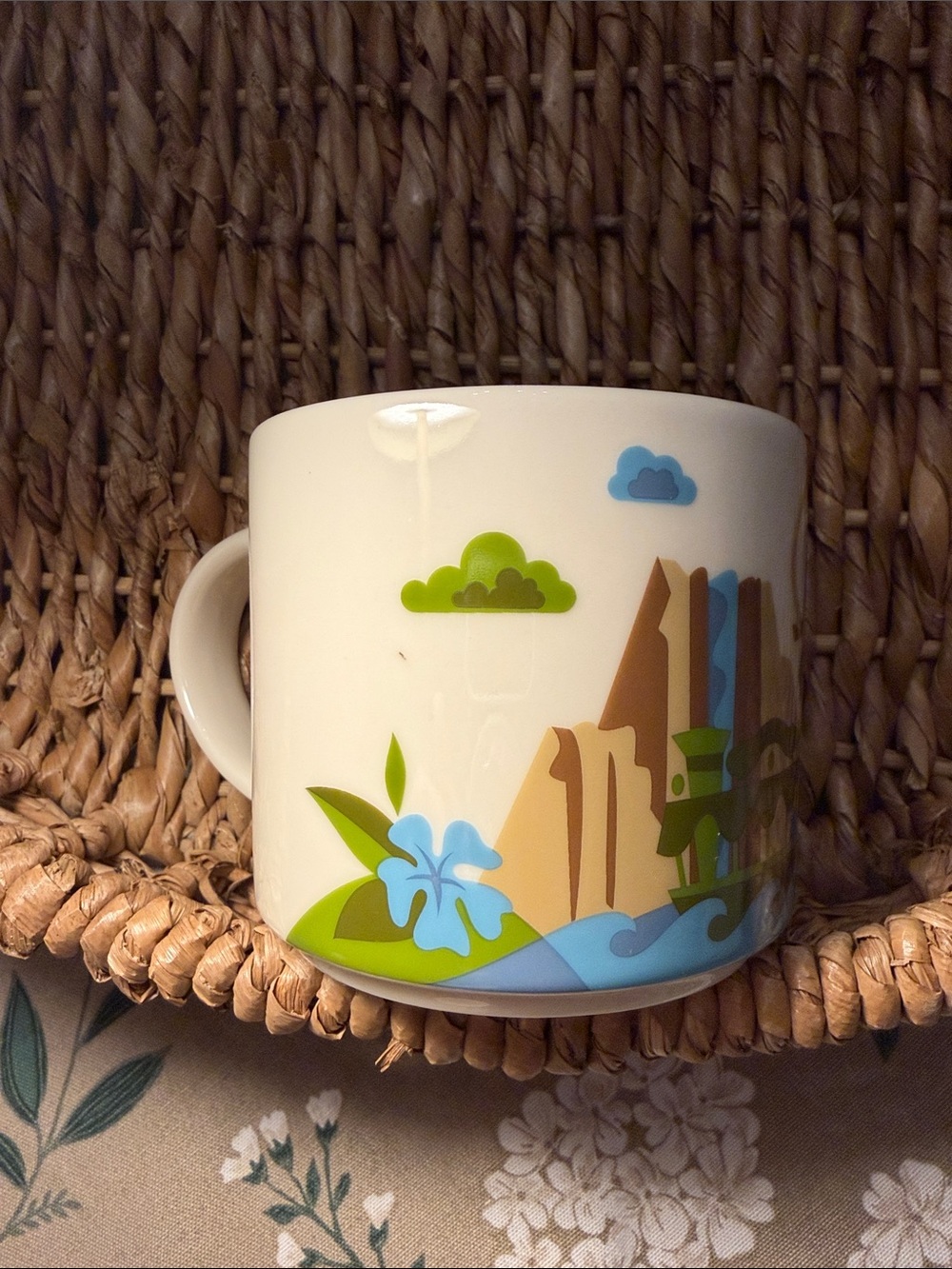 DisneyLand Starbucks Green and Blue Scenic Adventure Land Ceramic Mug 14oz - Picture 3 of 5